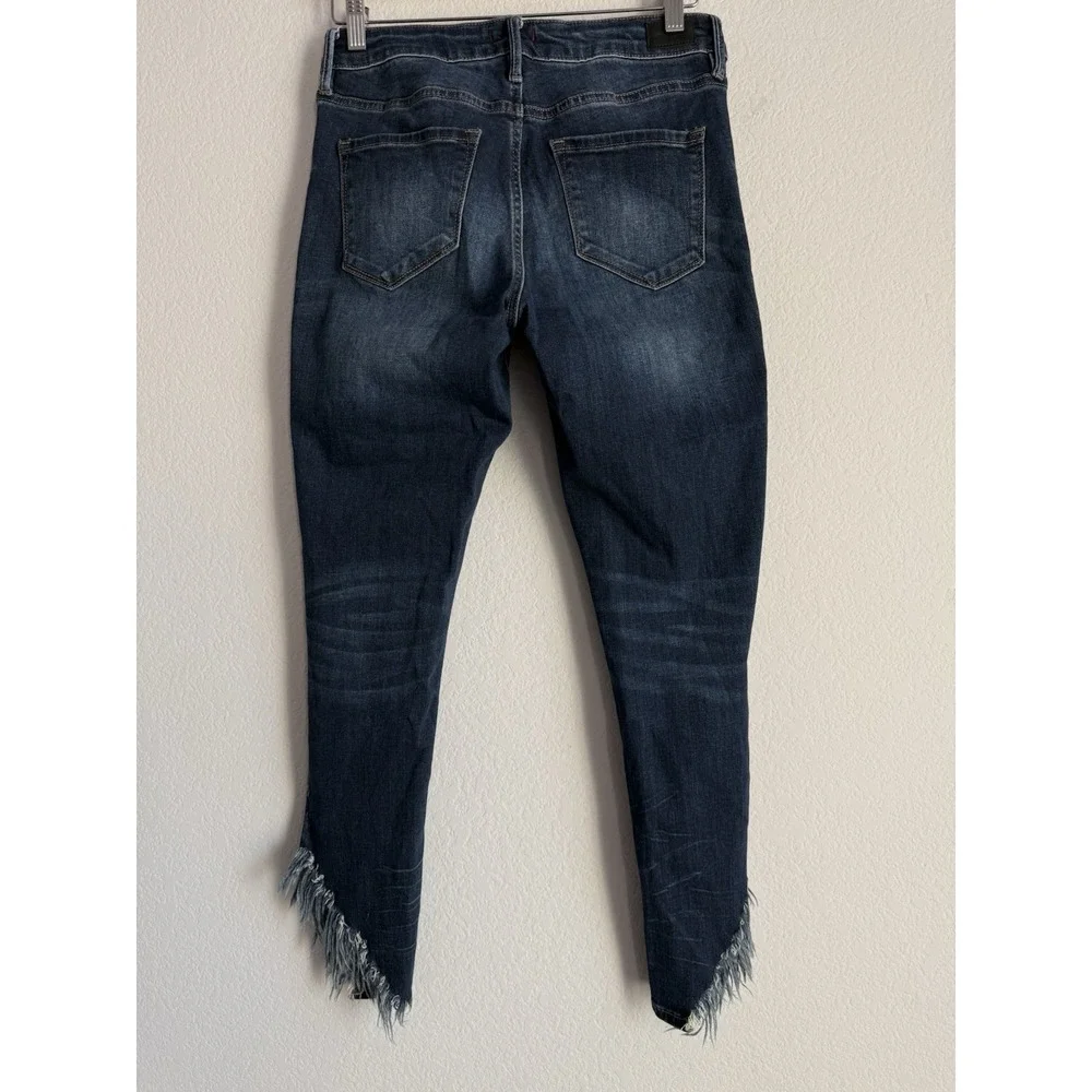 DEAR JOHN Gisele Women's Size 29‎ High Waisted Skinny Button Fly Jeans Raw Hem - Picture 2 of 11